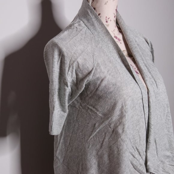 EXPRESS 100% Cotton Waterfall Drape Front Cardigan - Picture 6 of 16